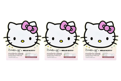 The Crème Shop x Hello Kitty Ready To Glow Sheet Mask Infused with Hydrating Aloe Vera & Radiance-Boosting Calendula For Dewy Soothed Skin Expertl...