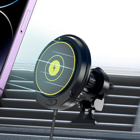 for MagSafe Car Mount Charger, 15W iPhone Magnetic Wireless Car Charger Mount, Compatible with MagSafe Car Charger, Car Phone Holder Fit iPhone 15...