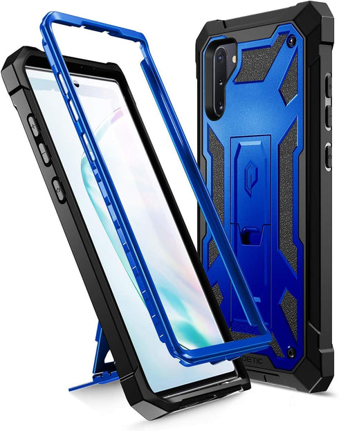 Poetic Spartan Series Designed for Samsung Galaxy Note 10, Full-Body Rugged Dual-Layer Metallic Color Accent with Premium Leather Texture Shockpro...