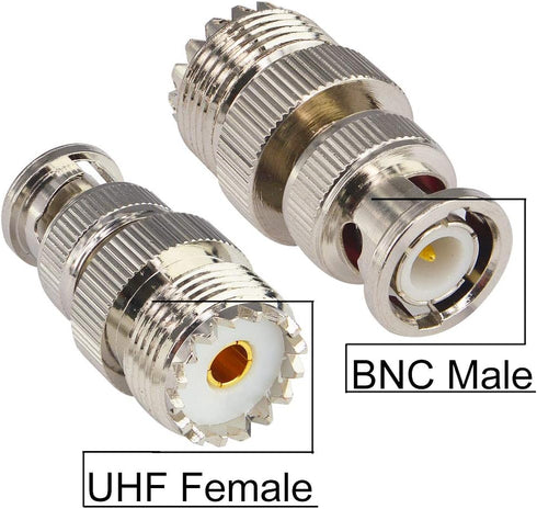 BNC to UHF 4 Type 8 PCS RF Connector Kit Coaxial BNC Male Female to UHF Male Female RF BNC UHF Radios Adapter Kit for Antennas Wireless LAN Device...