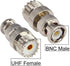BNC to UHF 4 Type 8 PCS RF Connector Kit Coaxial BNC Male Female to UHF Male Female RF BNC UHF Radios Adapter Kit for Antennas Wireless LAN Device...