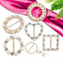 Scarf Tie Buckle Rings for Women,12PCS Metal Party T Shirt Pearls Rhinestone Clips,Clothes Corner Knotted Button for Women Girls Decorative Access...