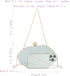 Women Lattice Pattern Metal Handbag Chain Geometric Evening Clutch Purse...