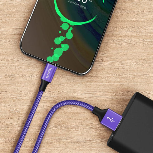etguuds Purple USB C Cable 3.3ft Fast Charging, 2-Pack Type C Cable Braided USB to USB C Cable Compatible with Samsung Galaxy S23 S22 S21 S20 S10 ...