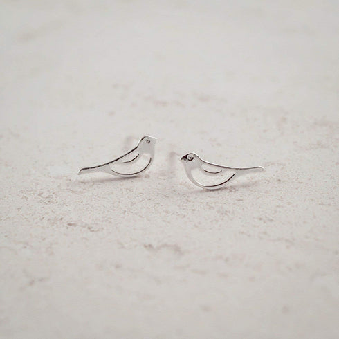 Boma Jewelry Sterling Silver Bird Stud Earrings...