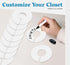 Set of 30 Blank White Closet Dividers for Hanging Clothes – Clothing Rack Dividers for Organization...