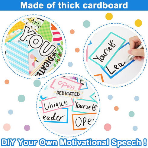 Motivational Classroom Cutouts Inspirational Quotes Classroom Bulletin Board Decorations for School Office Home Wall Art Decoration...