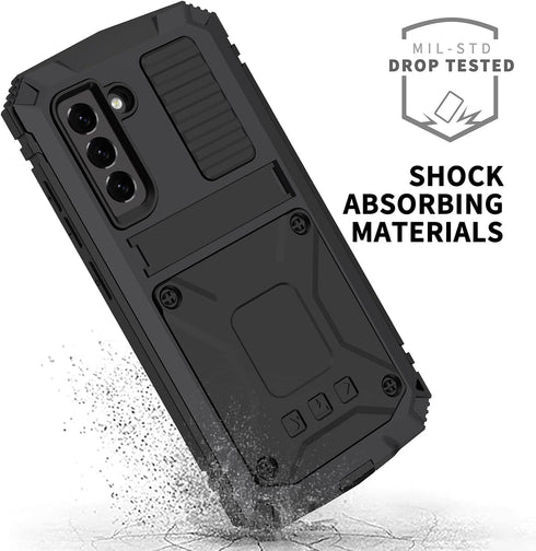 Samsung Galaxy S21 FE (2021) Case,Outdoor Aluminum Metal Gorilla Glass Waterproof Shockproof Military Heavy Duty Sturdy Protector Cover Hard Case ...