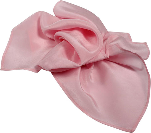 Classic Pink Silk Handkerchief 100% Silk – Soft Mulberry Silk - Large 16” Square...