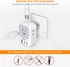 Australia New Zealand Power Adapter USB C, TESSAN Australia Power Plug Adapter with 4 Electrical Outlets 3 USB Ports (2 USB C), Power Adapter for ...