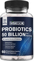Probiotics 50 Billion, 23 Strains with Organic Prebiotics, Digestive & Immune Support, Freeze-Dried, Delayed-Release, Better Than a Dozen Yogurts,...
