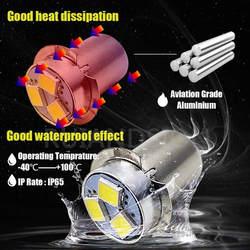 Ruiandsion 2pcs P13.5S LED Bulb 3V White 2835 3SMD Chips LED Bulb Upgrade for Flashlights Torch Light,Non-Polarity...
