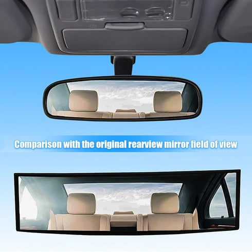??Smeyta Car Rear View Mirror,Wide Angle Mirror,Clip On Panoramic Rearview Mirror,Universal Car Inside Mirror,Car InteriorAccessories(12inch,White...