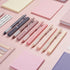Aesthetic Highlighters and Gel Pens with Black Ink And Soft Tip, No Bleed Dry Fast Easy to Hold, for Bible Journaling Planner Notes School Office ...