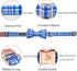 Elegant little tail Dog Collar, Blue Plaid Dog Collar Bow Boy Pet Collar with Metal Buckle Pet Dog Bows Soft Adjustable Dog Collar for Small Dogs...