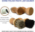 Valentino Garemi Shoe Brush Cream Applicator Set | Shine Polish Paste Jar Dauber | Horse Hair & Real Wood Handle | Made in Germany...
