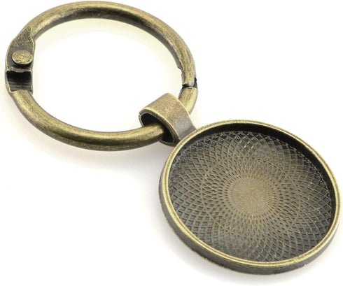 Lind Kitchen 25pcs Round Bezel Pendant Trays Setting Cabochon Blank Base for DIY Crafting Photo Jewelry Findings Making Accessories 25mm...
