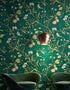 9452 Green Floral Peel and Stick Wallpaper Flower and Bird Removable Self Adhesive Contact Paper Vinyl Film Home Decoration and Furniture Renovati...