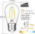 Shatterproof S14 Replacement LED Light Bulbs, 2W, Equivalent to 11-25 Watt, Warm White 2200K, Outdoor String Lights Vintage Edison Bulb, E26 Mediu...