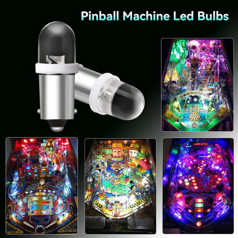 Keiurot GE44 47 756 755 Bulb Ba9s Led Bulbs for Pinball Led Bulbs Pinball Machine Light Bulb Fits Fender 1893 1895 Light Bulb 6.3V 6V DC White Pac...