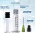 3 Pack Borosilicate Glass Luer Lock Syringe 1ml Capacity Reusable Glass Syringes - Use for Arts and Crafts, Thick Liquids, Oils, Vet, Glue, Lab, I...