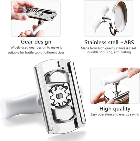 Jar Opener, Caliamary Jar Lid Opener for Seniors with arthritis, Adjustable Stainless Steel Lids Off Easy Jar Opener for 0.98-3.93inch Bottle Can ...