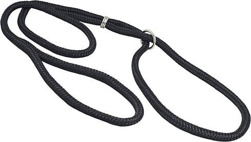 Dog Show Lead Braided Tubular Nylon 52" Long (Medium: diam 5/16"(8mm), Black)...