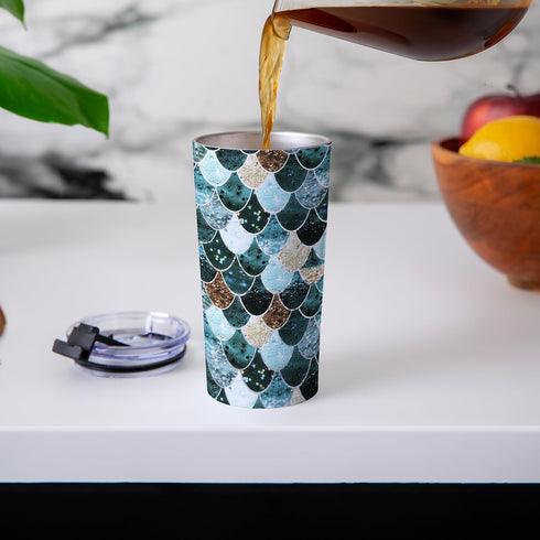 Society6 Travel Mug - Insulated Coffee Mugs with Lids by Monika Strigel - 20 oz Reusable Coffee Cup, Double-Wall Vacuum Insulated Coffee Tumbler, ...