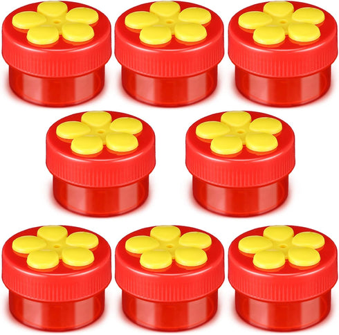 8 Packs Handheld Hummingbird Feeders Window Hummingbird Feeder with Perch Plastic Flower Finger Hummingbird Feeder Mini Hand Feeding Tools for Out...