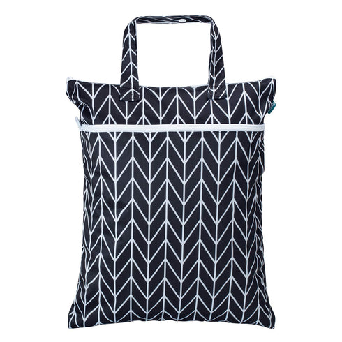 Teamoy Travel Hanging Wet Dry Bag Organizer (17.3 x 13.4 inches) with Two Compartments for Cloth Diaper, Laundry, Swimsuits and More, Easy to Hang...