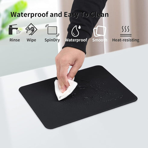 YXLILI Mouse Pad, Dual-Sided PU Leather Mouse Mat, Waterproof Ultra Smooth Mousepads with Stitched Edge Computer Mouse Pads for Office Home Gaming...