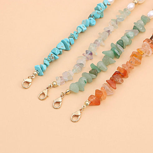 Healing Stone Chakra Crystal Carnelian Choker Necklace Natural Reiki Quartz Turquoise Imitation Pearl Necklace for Women Spiritual Jewelry...