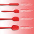 4 Piece Silicone Spatula Set, Flexible Heat Resistant Non-scratch Baking Cooking Rubber Spatulas with Stainless Steel Core, Red...