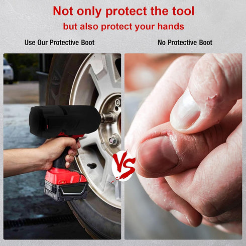 M18 Protective Boot 49-16-2767 High Torque Impact Wrench Boot, Compatible with Milwaukee M18 FUEL 1/2 High Torque Impact (2767-20) & ONEKEY Versio...