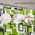 Shower Curtain Modern Lime Green Black Gray White 72"x72" Home Decor Waterproof Bath Bathroom Curtain Set with Hooks...
