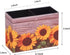 Sunflower Pen Holder Pencil Holder for Desk,2 Compartments PU Leather Desktop Pen Cup Storage Makeup Brush Holder for Office, School, Home, and Wo...