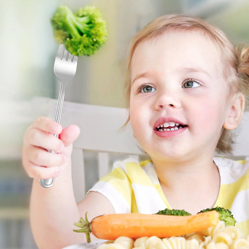 LIANYU 12-Piece Toddler Forks, Kids Silverware Forks for 2-10 Year Old, Children Cutlery Flatware Set, Kids Utensils Forks Set for Home Preschools...