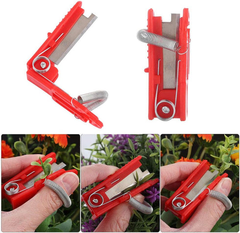 3 Pack Multifunctional Gardening Thump Knife Garden Cutter Finger Fruit Picker Hand Pruner for Vegetable Trimming Separator Harvesting Picking Far...
