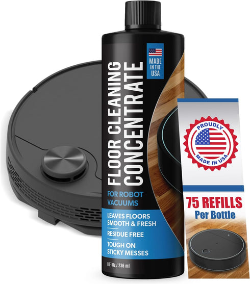 Robot Vacuum Floor Cleaning Concentrate for Mops - 75+ Uses Per Bottle - Compatible with Roborock, Tineco, iFloor, Etc. - Hardwood & Multi-Surface...
