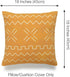 Hofdeco African Mudcloth Pillow Cover ONLY, Mustard Yellow X Stripes, 18"x18"...