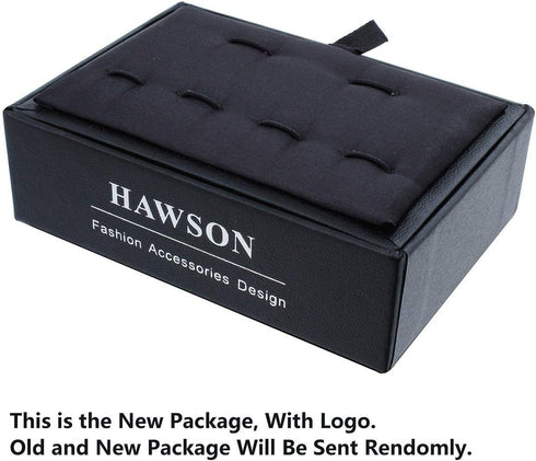 Mens Cufflinks and Tuxedo Studs Set in Gift Box, Easy to Wear, Gifts or Jewelry for Men, Wedding Accessories, Designed by HAWSON....