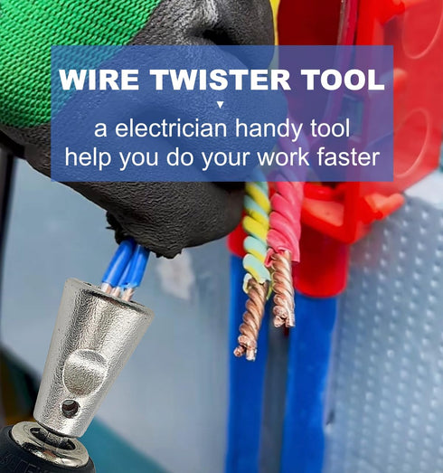 MAICON Wire Twister Tool for Drill, Drill Wire Twister, 2PCS(Blue+Silver) -Wire Twister Wire Connector Wire Twisting Tool, Wire Nut Twister for El...
