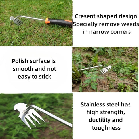 Weed Puller Tool,Upgraded Version Garden Weed Pulling Tools in 2024, 4 Teethes Dual Purpose Manual Weeders Tool , Used for Vegetable Gardening Bac...