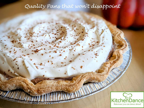 KitchenDance 10" Disposable Aluminum Foil Pie Pans - Pack of 12 | Strong & Sturdy Pie Tins for Bakers, Cooking, Kitchen, Cooks, Bakeries, Business...