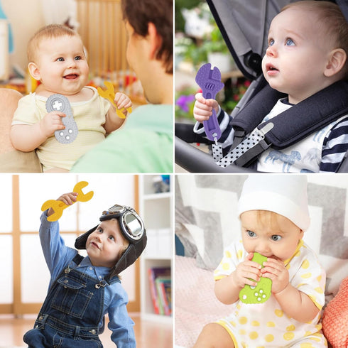 Chuya Baby Teething Teether Toys for Infant Toddlers Relief of Discomfort Soft Gums Chew Toys Silicone BPA Free...