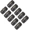 LONG TAO 10PCS 1/2" x 1.5" Black Malleable Steel Nipples Fitting Industrial Piping Plumbing Supplies Thread Pipe Nipple Adapter Fittings...