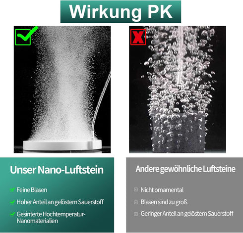 UPETTOOLS Air Stones for Fish Tank - 3.2 Inch Aquarium Bubbler Stone Dissolved Oxygen Diffuser, Super Quiet Nano Airstone Aerator Stone with Airli...