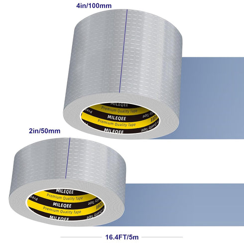 Butyl Sealant Tape Waterproof Aluminum Foil, Joist Tape for Decking 2 Inch, Super Sticky, Repair Roof Leak, Sealing Awning Crack, Patching Deck Fl...