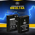 BM Premium EN-EL14A Battery for Nikon D3100, D3200, D3300, D3400, D3500, D5100, D5200, D5300, D5500, D5600, DF, Coolpix P7000, P7100, P7700 Digita...