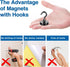 LOVIMAG Cruise Essentials Must Haves, 40lbs Magnetic Hooks for Cruise Cabins with Epoxy Coating, Black Neodymium Magnets with Hooks for Hanging, R...